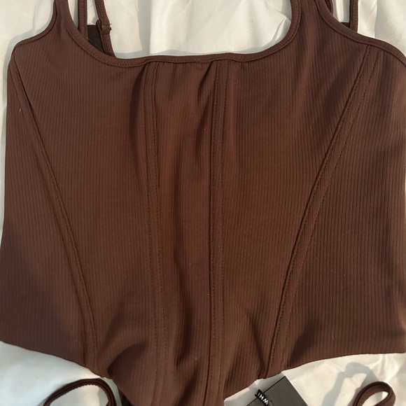 WHITE FOX BROWN CORSET SKIRT SET - Picture 3 of 5